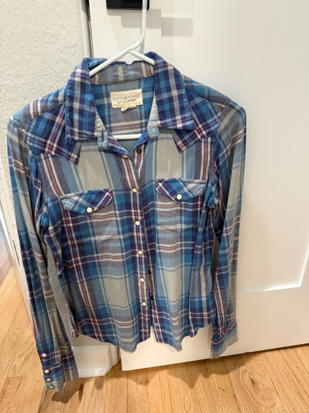 Denim & Supply Ralph Lauren Blue Plaid Button-Down Shirt